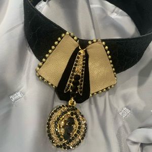 Swarovski Crystal & Leather Choker